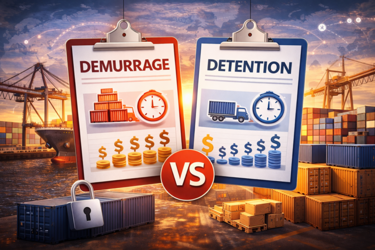 Demurrage vs Detention: Understanding Container Storage Charges in International Shipping